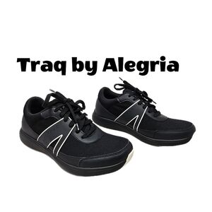 Traq By Alegria Sneakers Mens Sz 41/8 Black Mesh Smart Shoes Slip Resistant